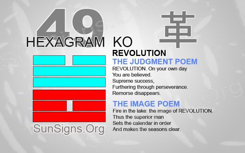 How to interpret 49 hexagram？ Tips from an expert!