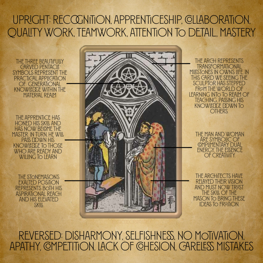 Can 3 of pentacles as advice bring success？ Lets find out!