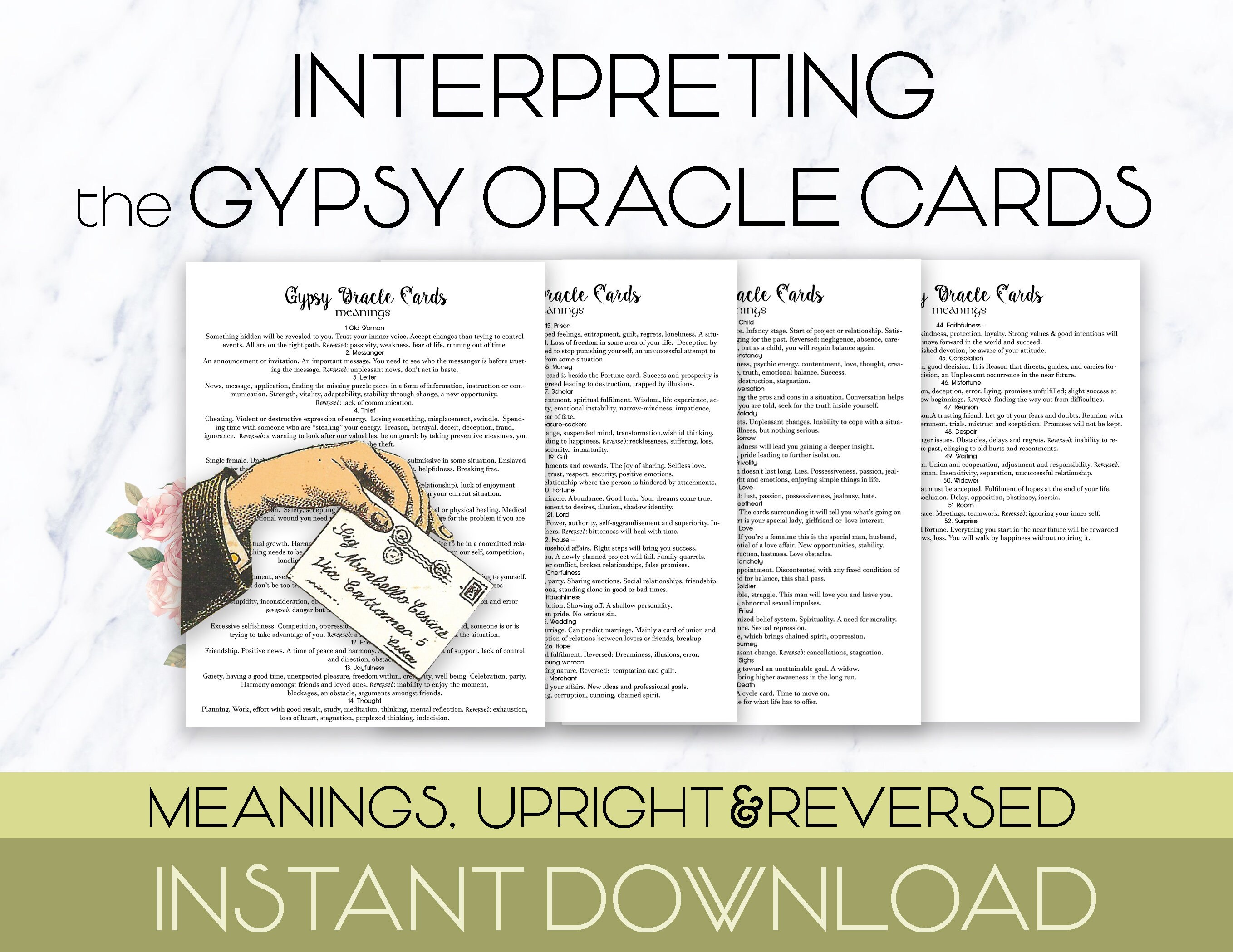 Where to find accurate gypsy oracle cards meanings？ Here are options!