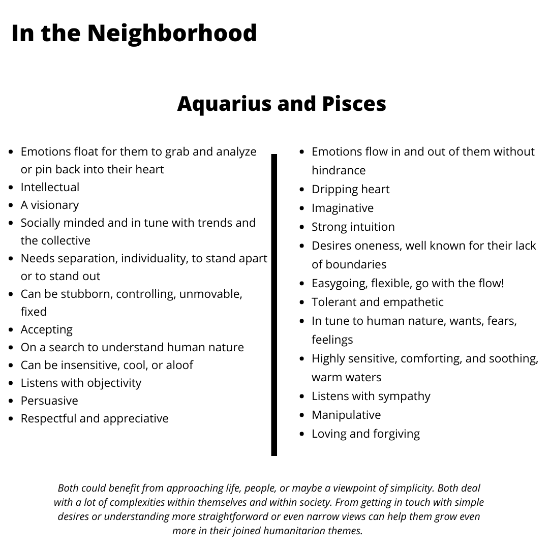 Pisces vs Aquarius traits What are the unique characteristics of each？