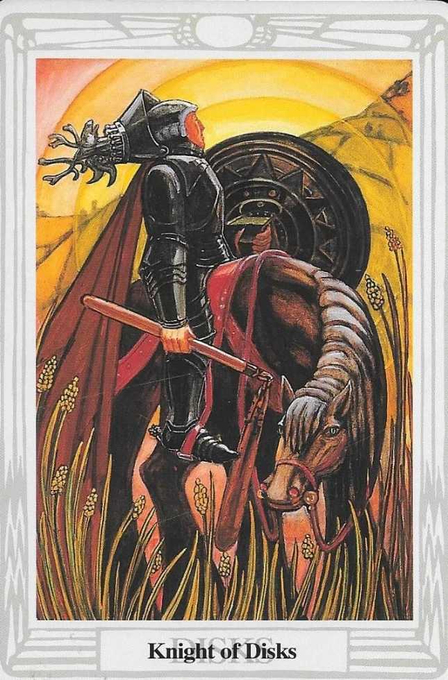 What is the significance of the knight of disks in tarot reading？