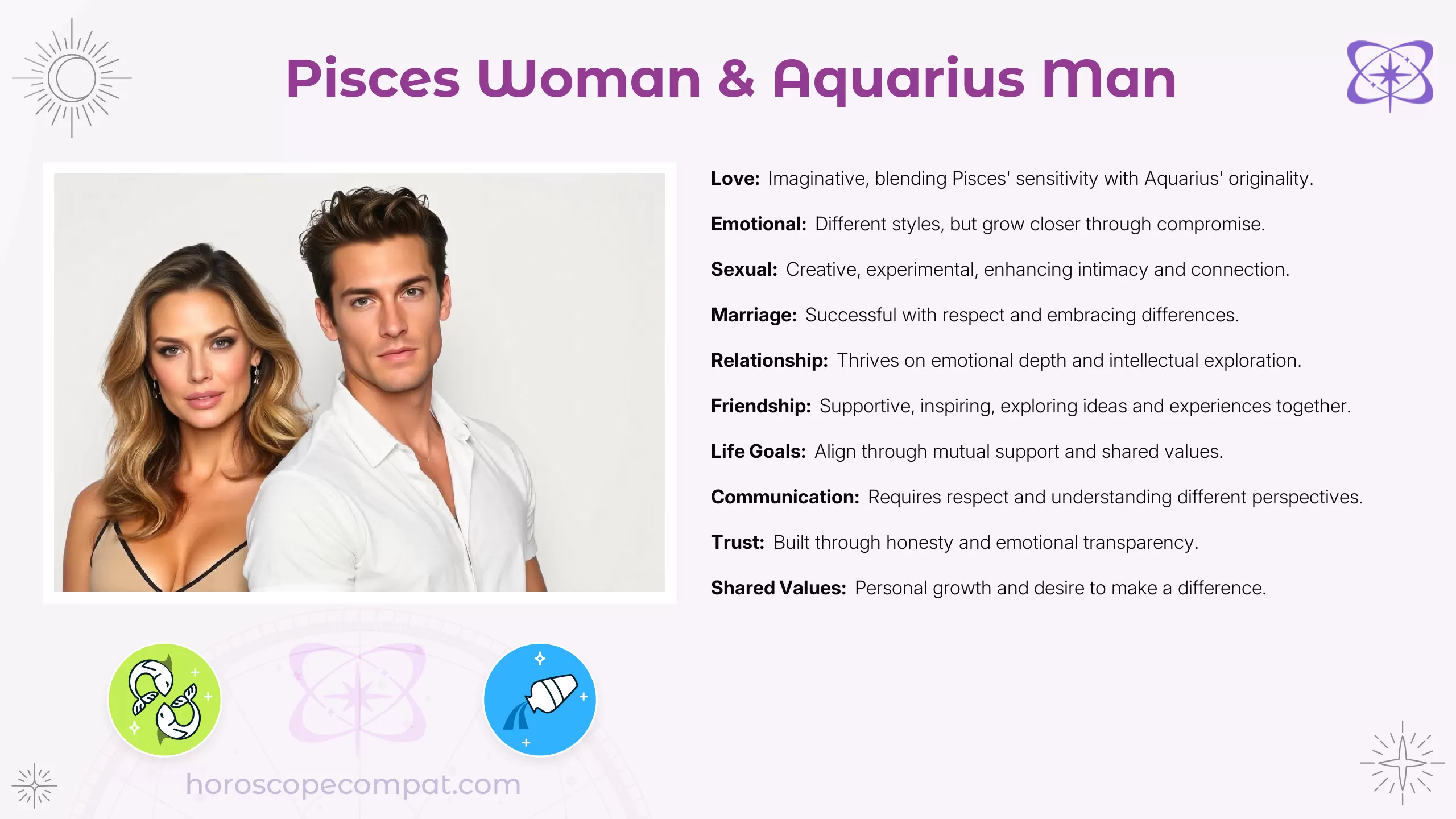 Are Aquarius female and Pisces male sexually compatible？ Find out here!
