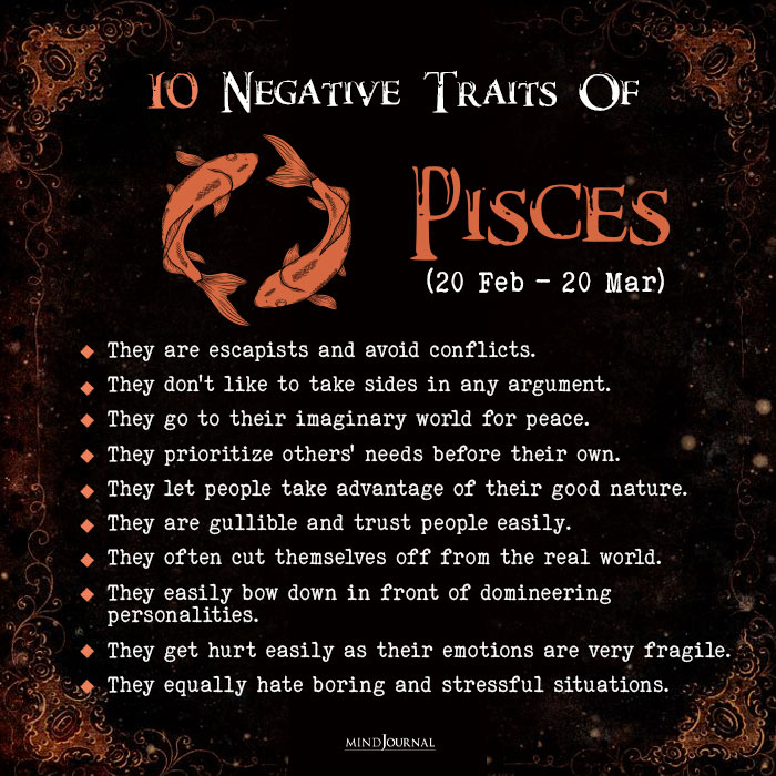 What are the negative traits of a pisces you need to fix if you are one yourself!