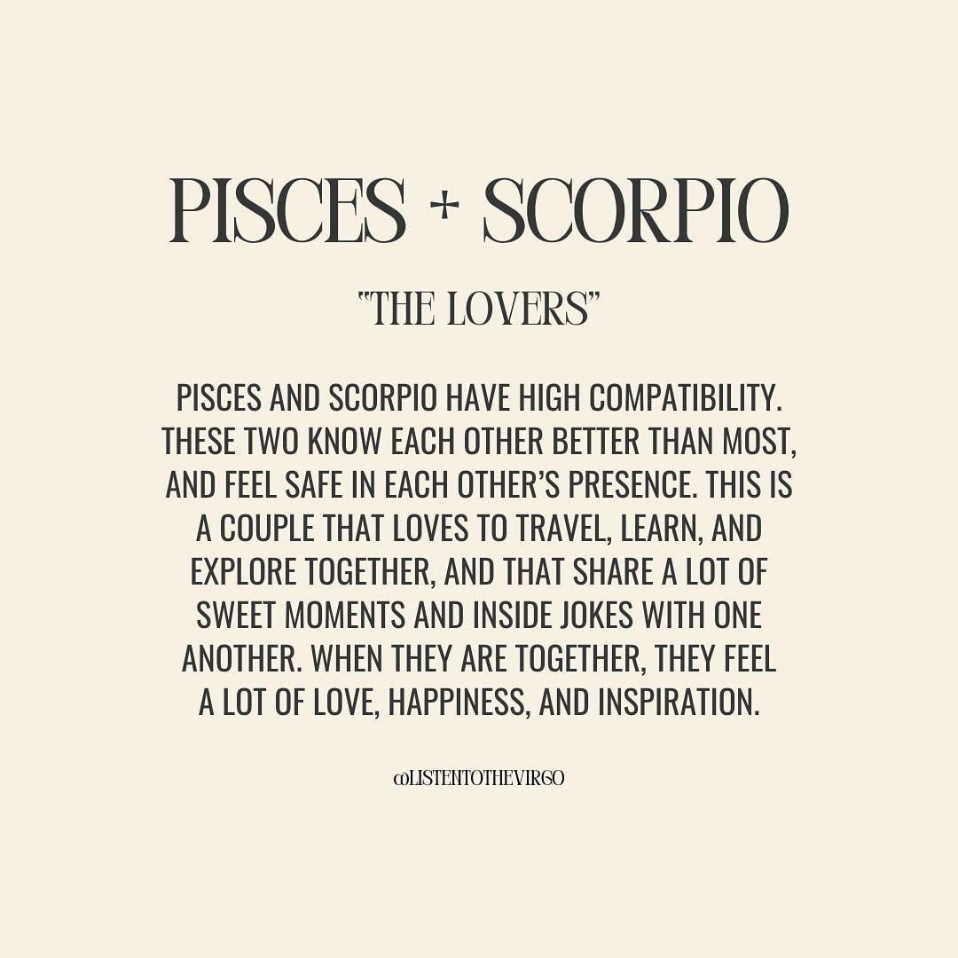Scorpio pisces love horoscope compatibility： What does it really mean？