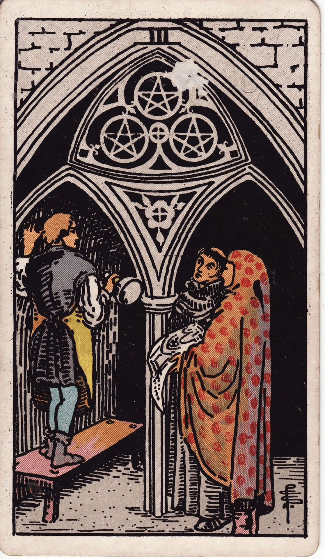 How to interpret three of pentacles and the tower in a spread？
