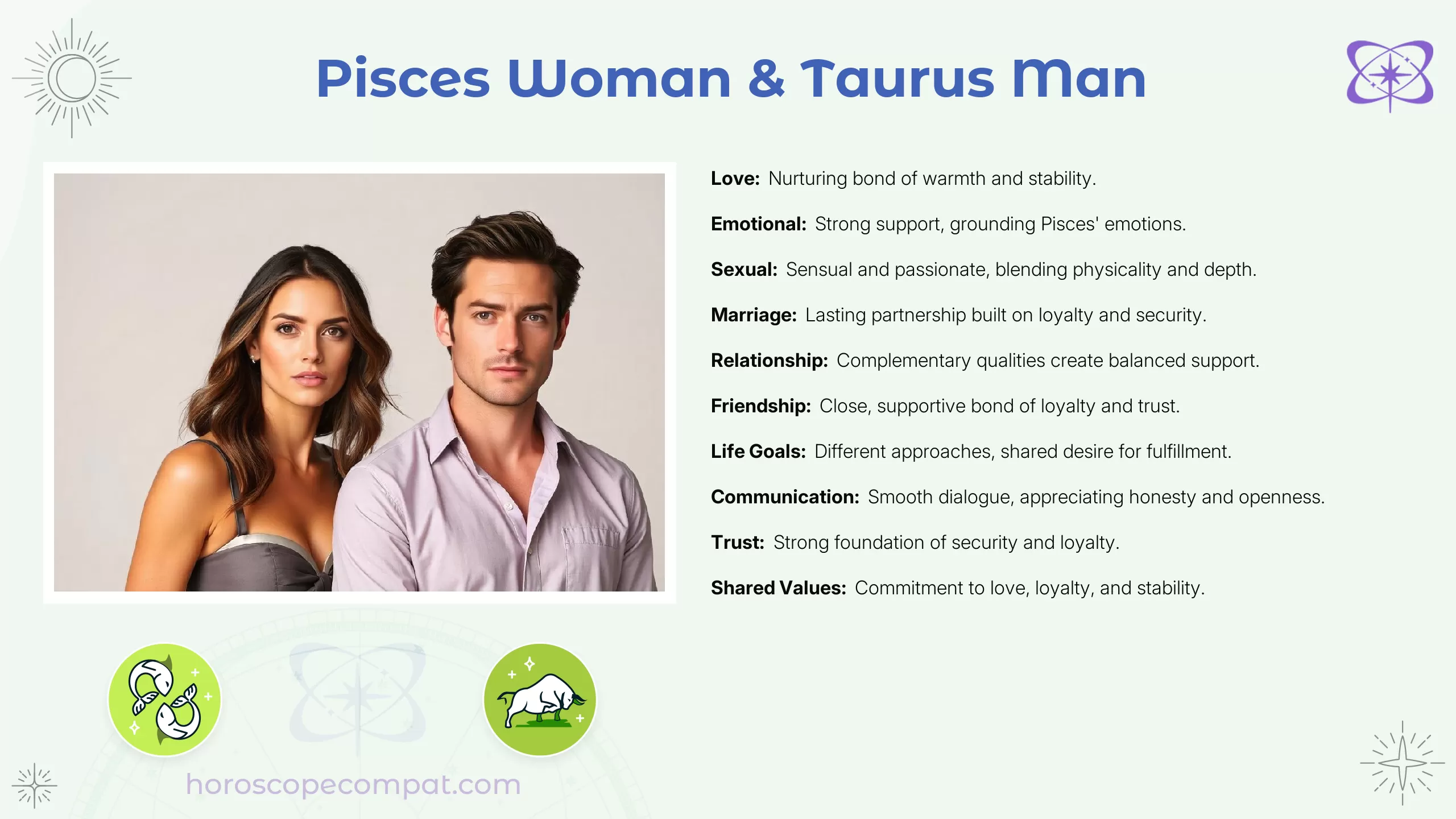 male taurus and female pisces compatibility