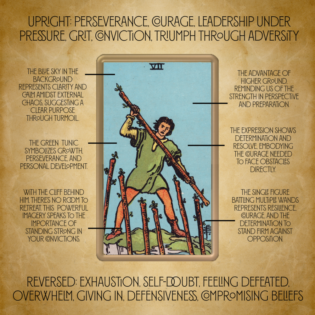 How to interpret 7 of wands as advice？ 5 key points to know!