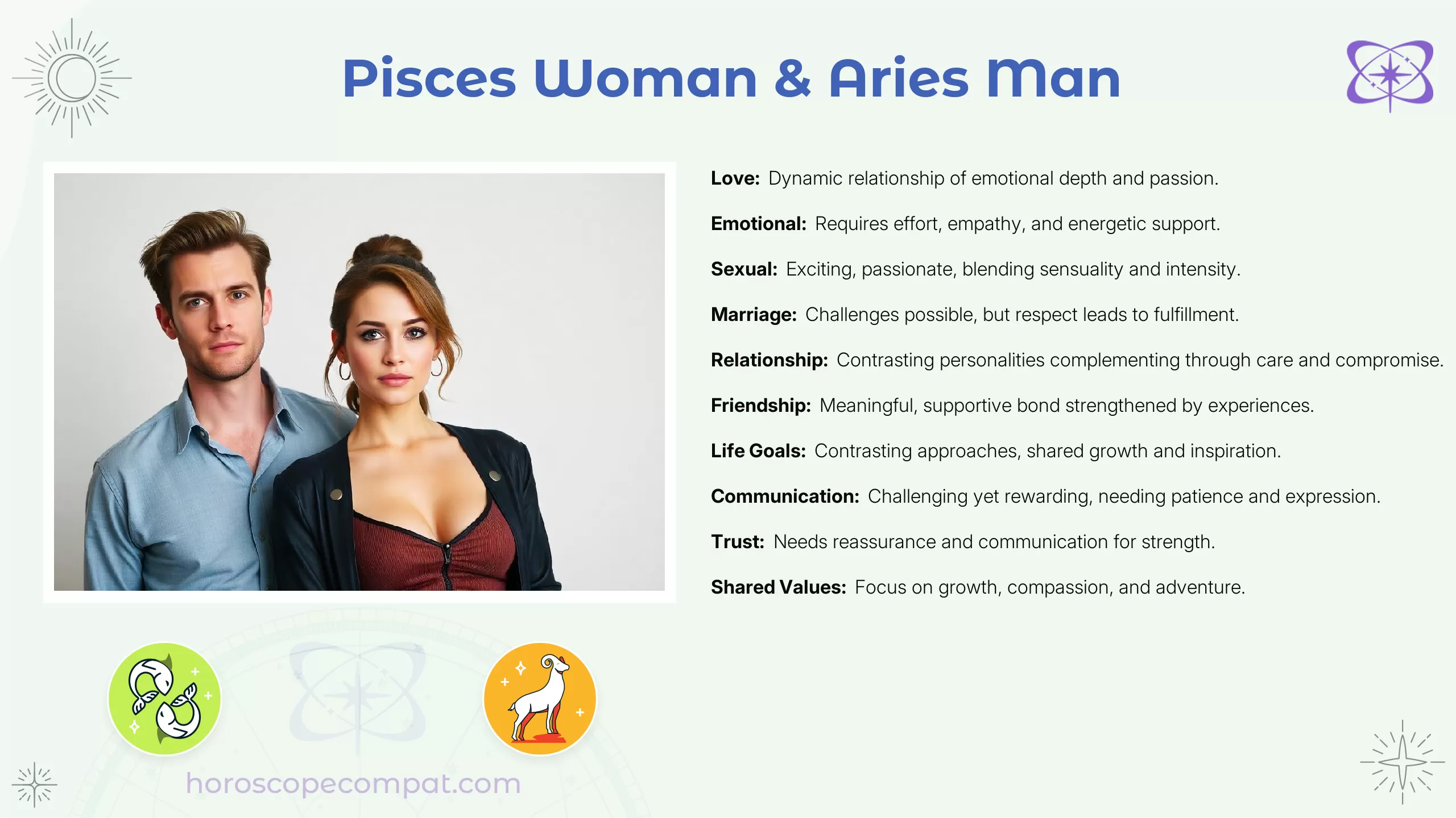 Can Aries man and Pisces woman be compatible？ Tips from relationship pros!