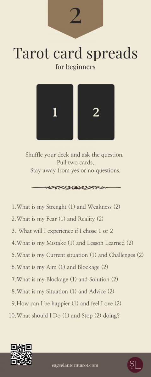 2 card tarot spread for beginners： Tips to get started!