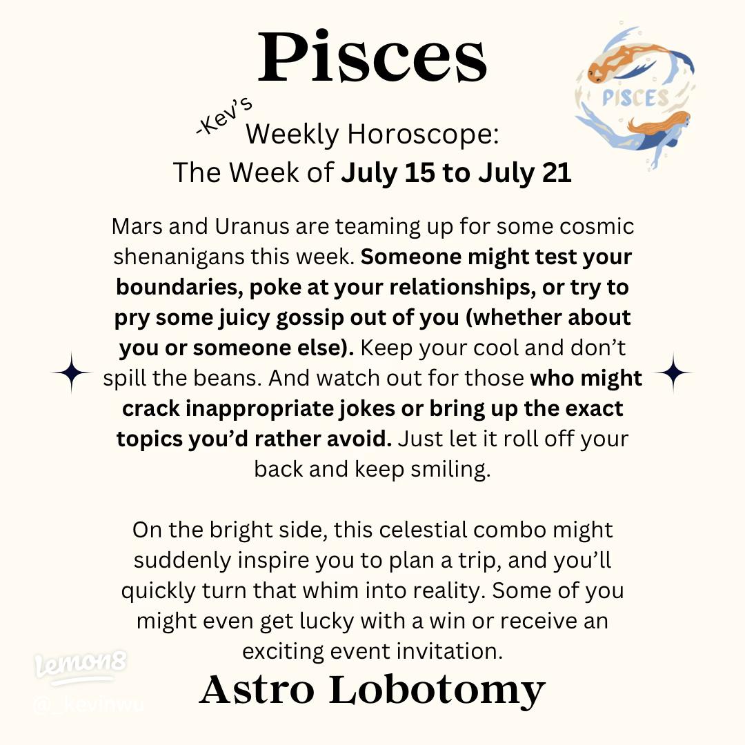 What to expect on pisces day of the week？ Heres the prediction!
