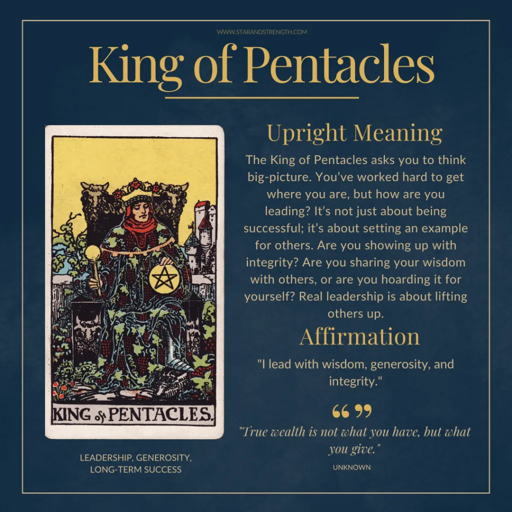 King of Pentacles Time Frame： When to expect results？