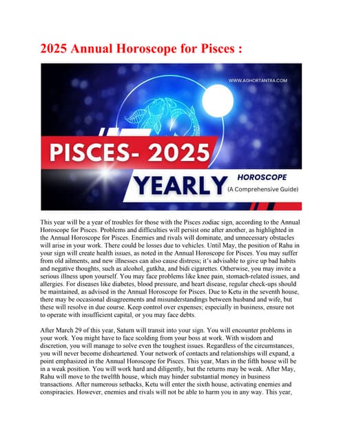 Pisces Yearly Horoscope By Month： What to Expect in 2025？