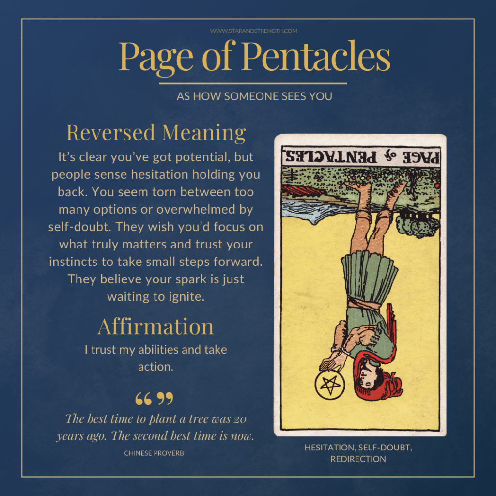 Dealing with upside down page of pentacles challenges? Find answers.