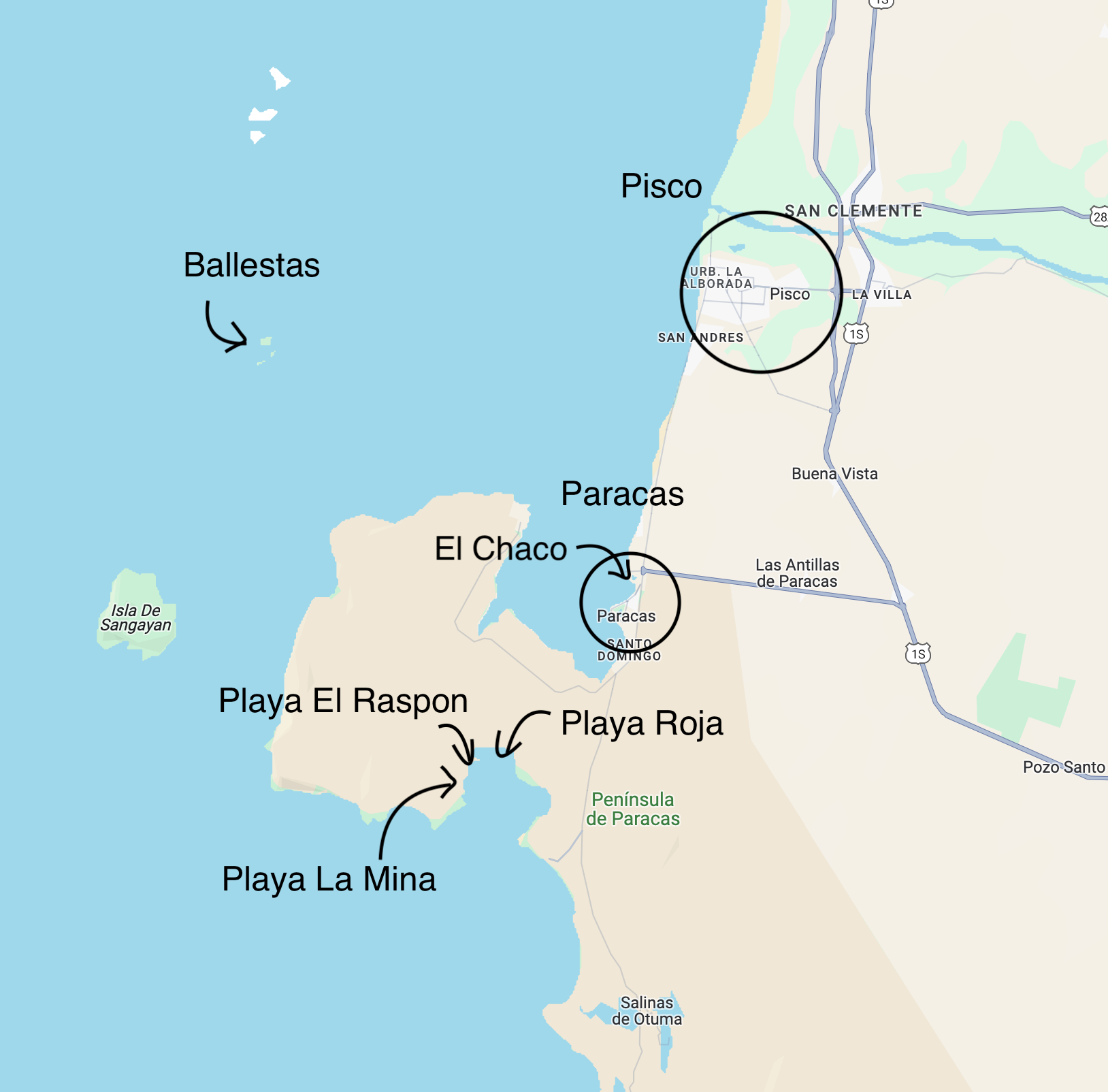 Distance from Pisco to Paracas by Car？ Find the Best Route!