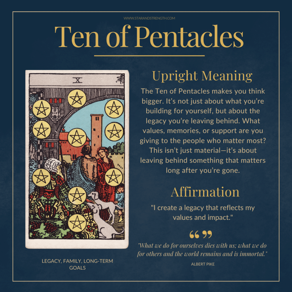 Decoding the 10 of pentacles as advice： How to build lasting family wealth today