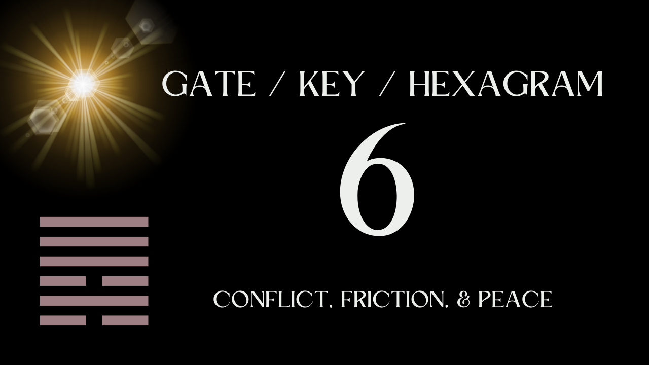 Hexagram 6 and relationships？ Resolve arguments well!