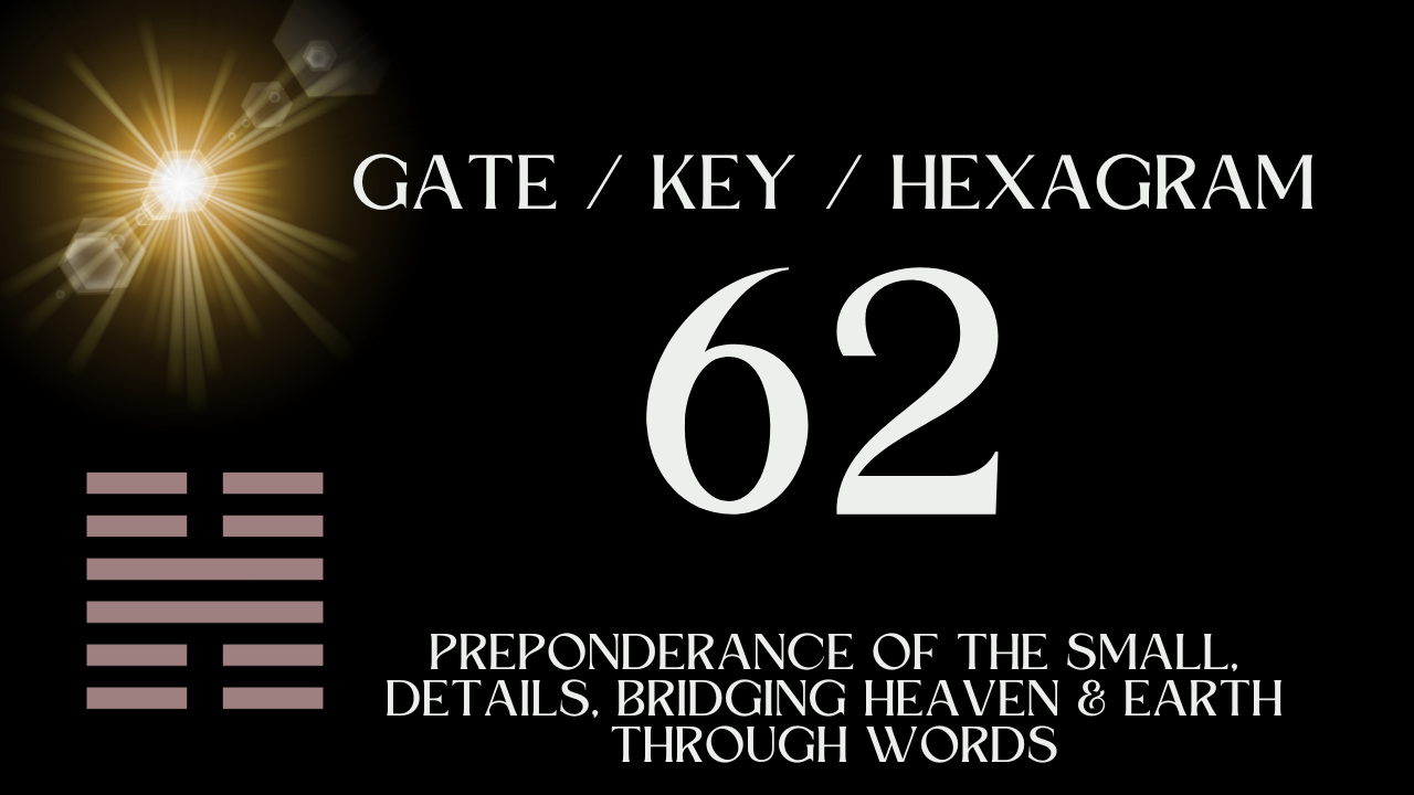 Hexagram 62 Interpretation： How to apply it right now!
