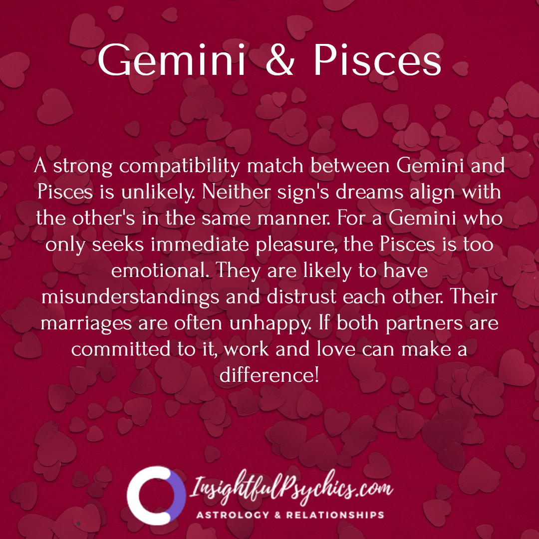 Gemini Pisces compatibility： Works？